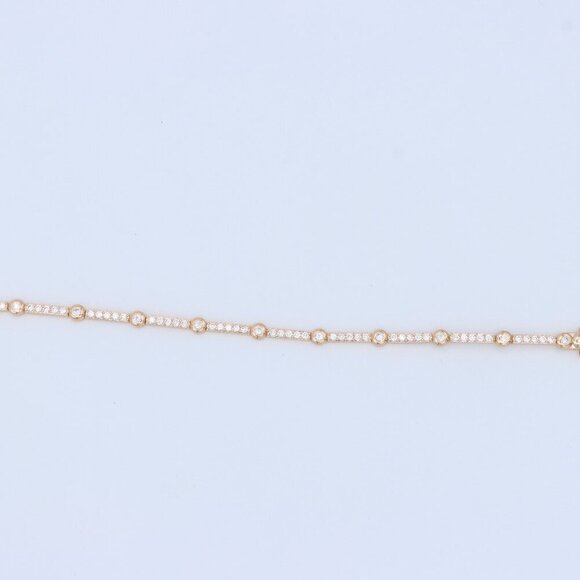 Elegant Rose Gold Bracelet with Sparkling Stones, XPBL0631 - Picture 4 of 10